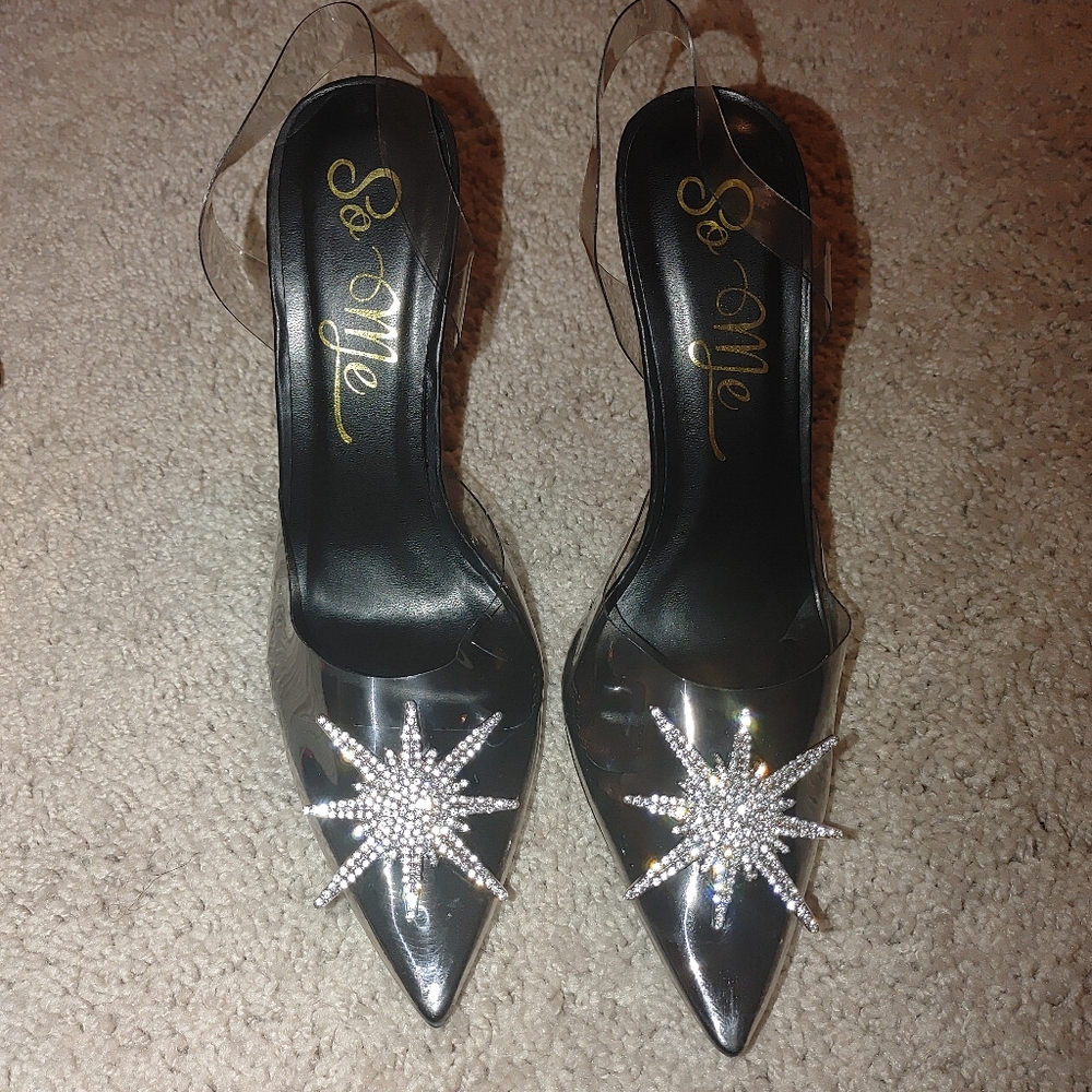 Clear Rhinestone Heel - Picture 5 of 7